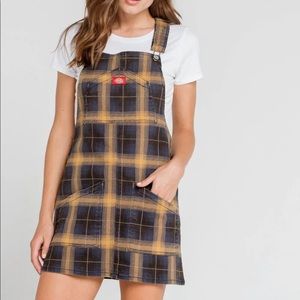 Dickies Plaid Overall Dress XL NWOT